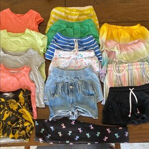 Colorful Girls size 2T bundle - 16 items: Hanna Andersson, Gap, HM, Primary etc